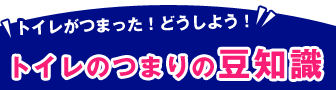 トイレのつまりの豆知識